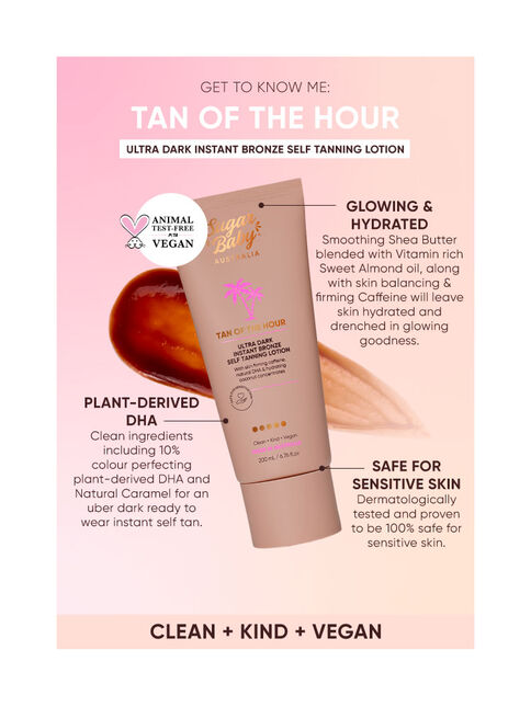 TAN OF THE HOUR Ultra Dark Instant Bronze Self Tanning Lotion